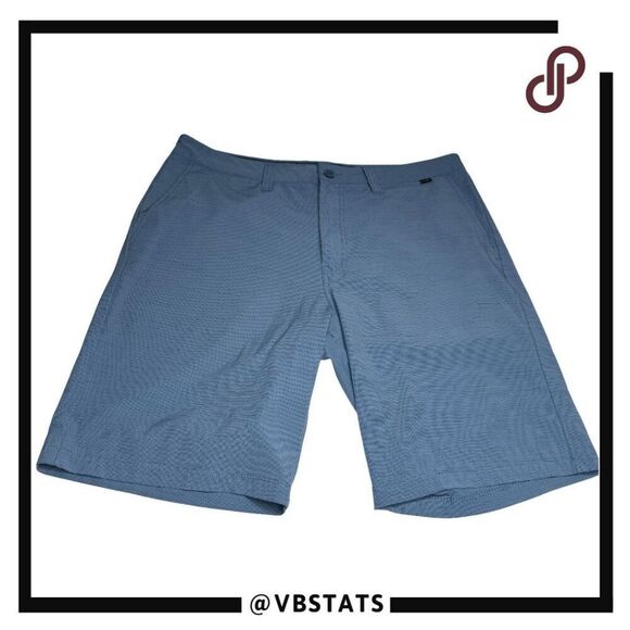 Travis Mathew Men's Tech Performance Stretch Chino Golf Shorts Blue Size 36 - Picture 1 of 7